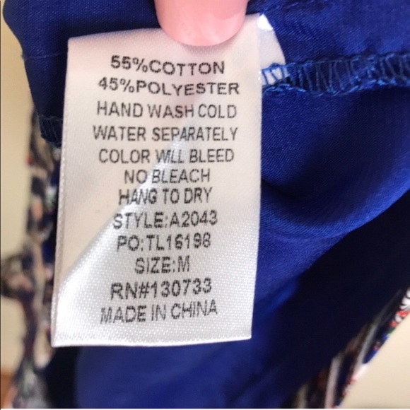 Umgee Paisley Blue Tassel Bell Sleeve Romper - Picture 8 of 8